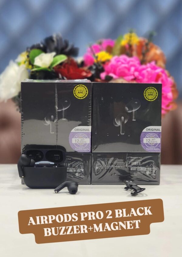 AirPods Pro 2 Black and White Variants with Magnetic Case