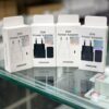 Samsung 25W Travel Adapter retail boxes in black and white variants on display T2510 with nfc