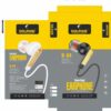 DOLPHIN D-02 Wired Earphones retail packaging box layout in yellow and white