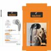 DOLPHIN D-02 Wired Earphones retail packaging box layout in yellow and white