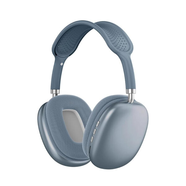 P9 Wireless Over Ear Headphones displayed in multiple colors silver blue pink green black