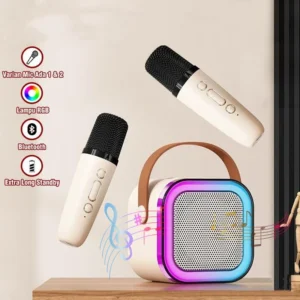 Portable Karaoke Bluetooth Speaker with Wireless Microphones with 2 mic