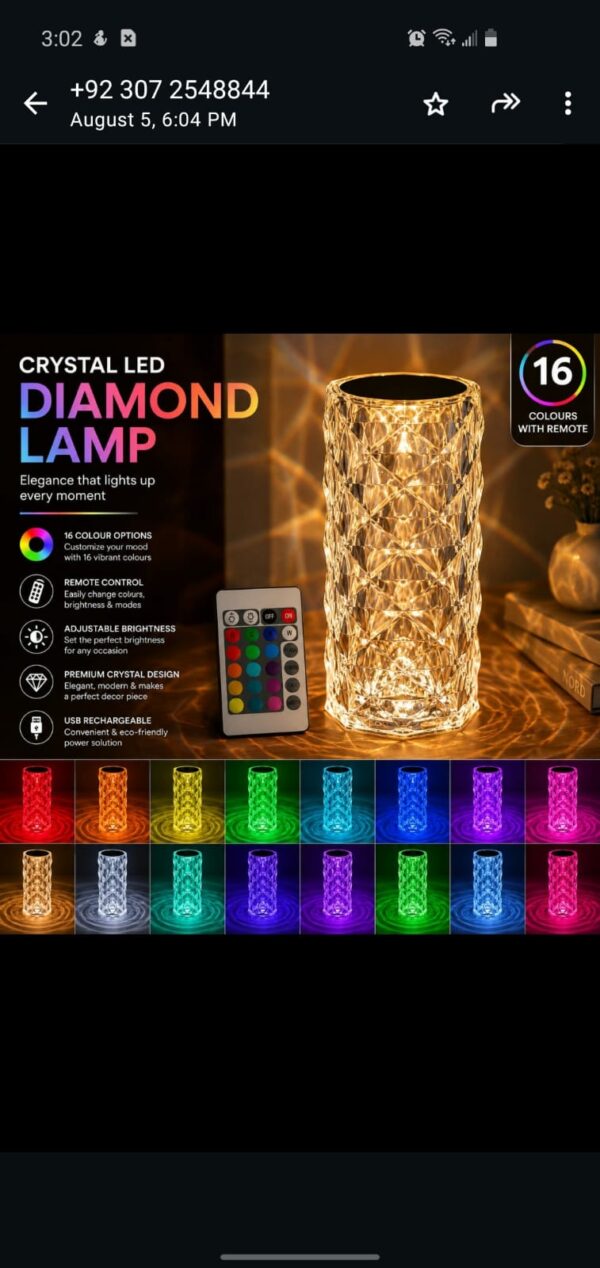 Crystal LED Diamond Lamp